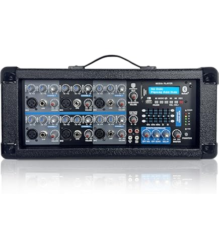 Amazon.com: MUSYSIC 8 Channel 4500W Digital DJ Audio Mixer Power